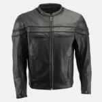 Black Leather Motorcycle Jacket Men's