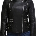 Women's Genuine Leather Biker Jacket | Slim Fit, All-Weather Protection