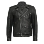 Brando Mens Genuine Leather Biker Jacket Cowhide