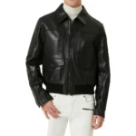 Men's Black Flight Pilot A2 Aviator Leather Jacket