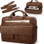 RAINSMORE Mens Laptop Bag PU Leather Messenger Bag