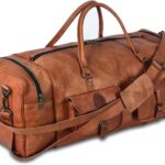 Large 32 inch duffel bags for men holdall leather travel bag overnight gym sports weekend bag