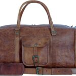 Vintage Leather Duffel Travel Gym Sports Overnight Weekend Duffle Bags for men and women
