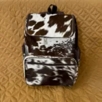 Hair on Cowhide Backpack Bag Diaper Bag | rustic cowhide leather school bag with laptop compartment | leather cowhide backpack bag USA handmade
