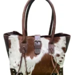 Brown & White Hair on Cowhide Shoulder Bag